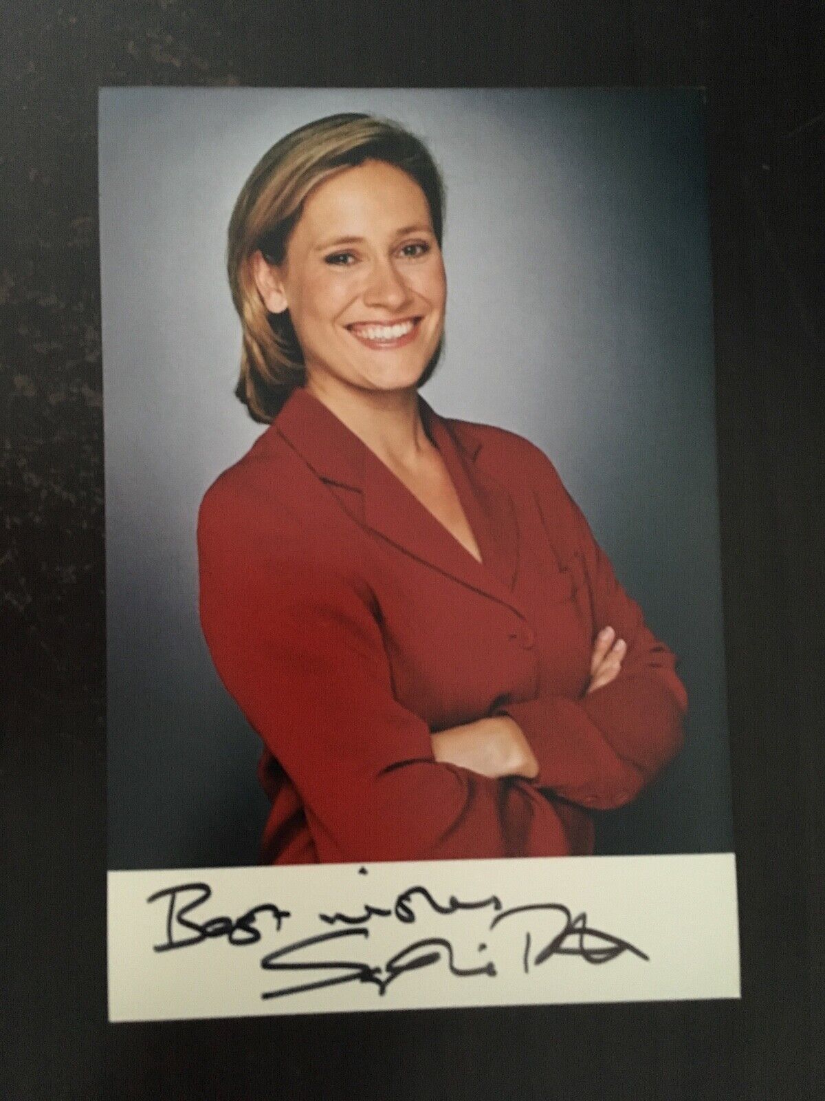 SOPHIE RAWORTH - POPULAR NEWSREADER - EXCELLENT SIGNED Photo Poster paintingGRAPH