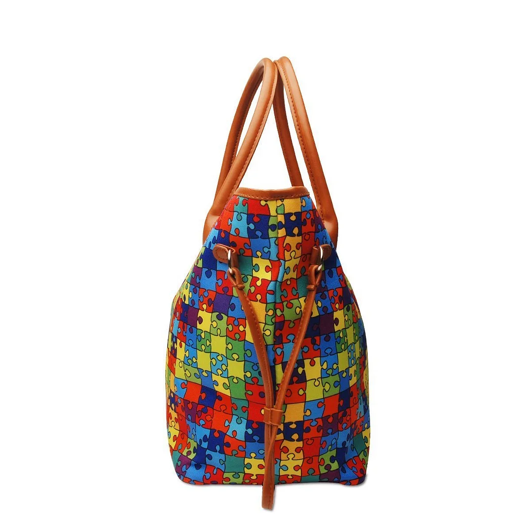 Ladies western ethnic PU two-piece handbag