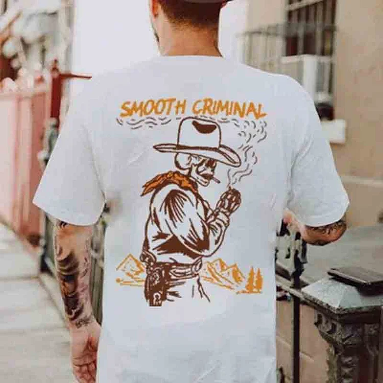 Smooth Criminal Printed Casual T-Shirt