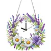 DIY Wreath Diamond Clock Art Pendant Home Wall Decoration Crafts