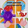 3D Printed Hexagonal Diamond Painting Pen with 5 Replacement Tips Diamond Painting Art Drill Bead Dot Pen Kit for Adults Beginners (Purple)