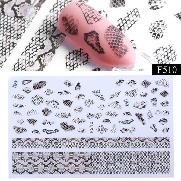 Nail Stickers Back Glue Sexy Leopard Snakeskin Pattern Designs Nail Decal Decoration Tips For Beauty Salons-Nail Inspo