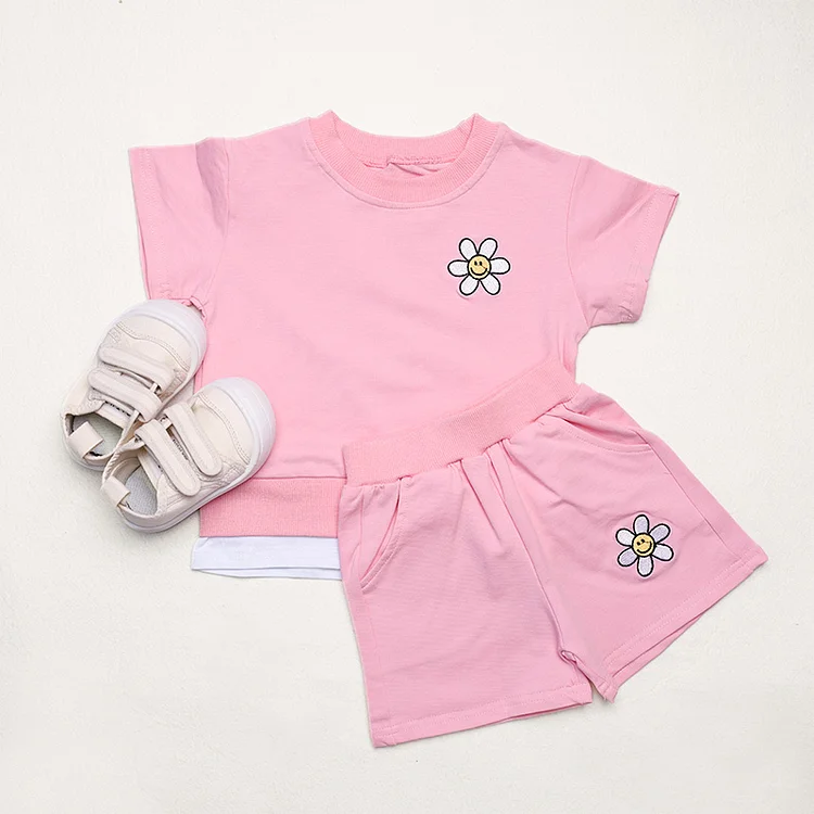 Baby Sport Flower T-Shirt & Short Set