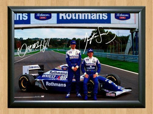 Damon Hill Ayrton Senna F1 1994 Portugal Signed Autographed Photo Poster painting Poster Print Memorabilia A4 Size