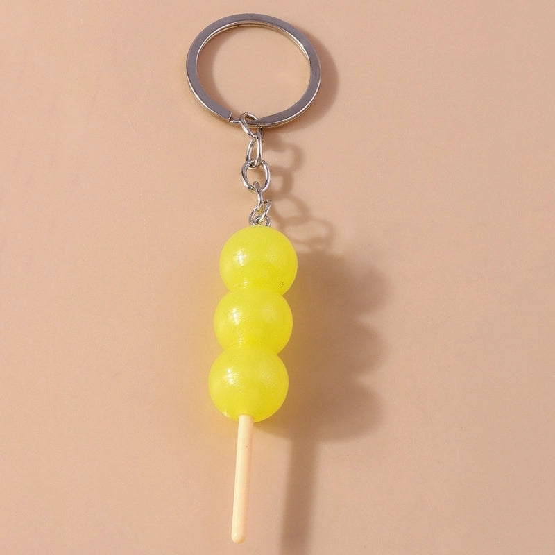 Minimalist Sugar Gourd Alloy Glass Keychain