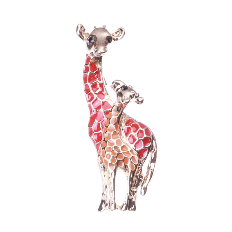 Exaggerated Pin Giraffe Alloy Enamel Women’s Brooches