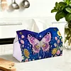 Purple Butterfly DIY PULeather Diamond Painting Tissue Box for Adults Beginners Gem Art Painting Napkin Holder for Living Room Bedroom Bathroom Table Decor