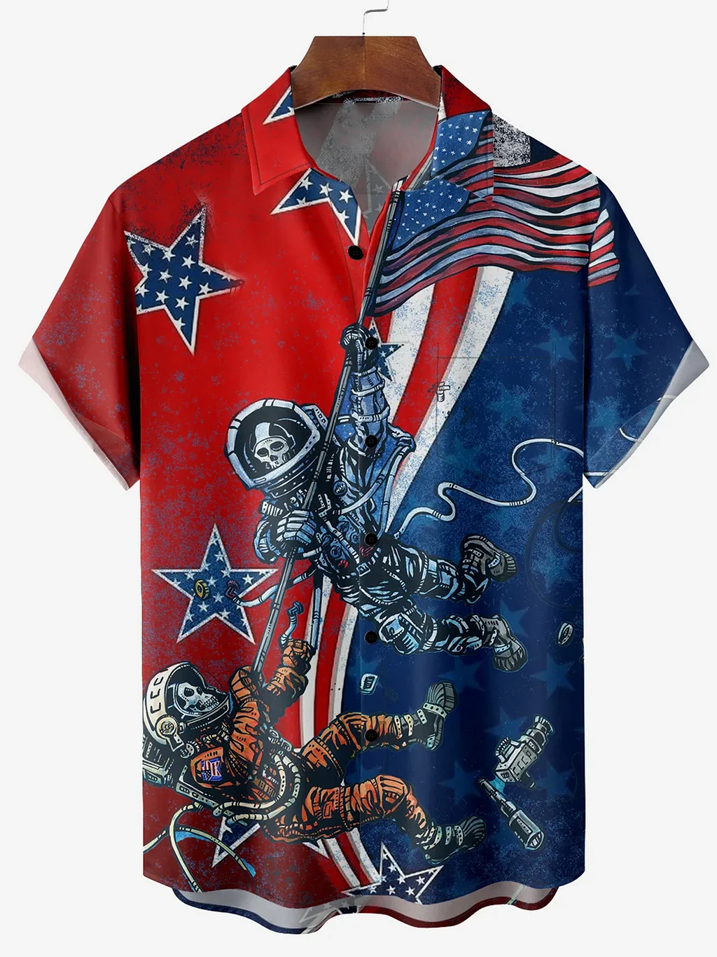 Astronaut Combat Hawaiian Shirt PLUSCLOTHESMAN