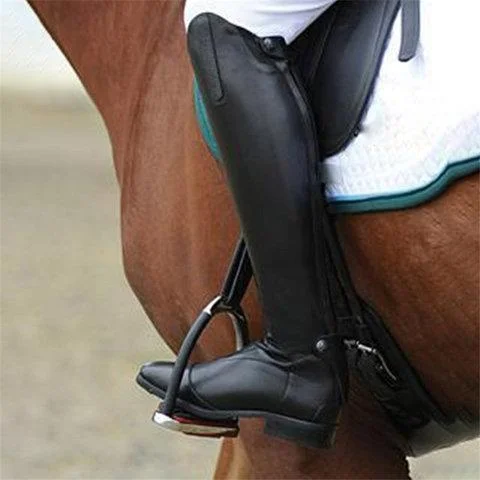 Medieval Gothic Leather Knee High Boots Female Vintage Mountain Horse High Rider Boots