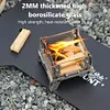 Mini Glass Observation Stand Portable Folding Outdoor Wood Stove Incense Burner