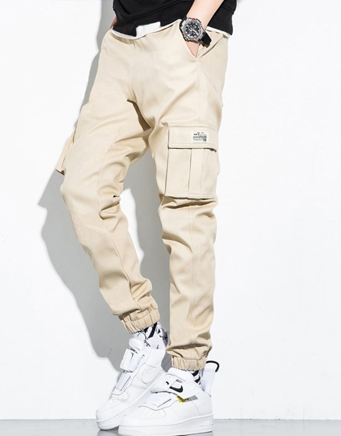 Men's Multi-Pocket Cargo Pants Thin Long Pants / TECHWEAR CLUB / Techwear