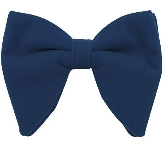 12x10.5CM Large Bow Tie Men's Cocktail Party Banquet Wedding Accessories Vintage Velveteen British Solid Color Oversized Bowtie