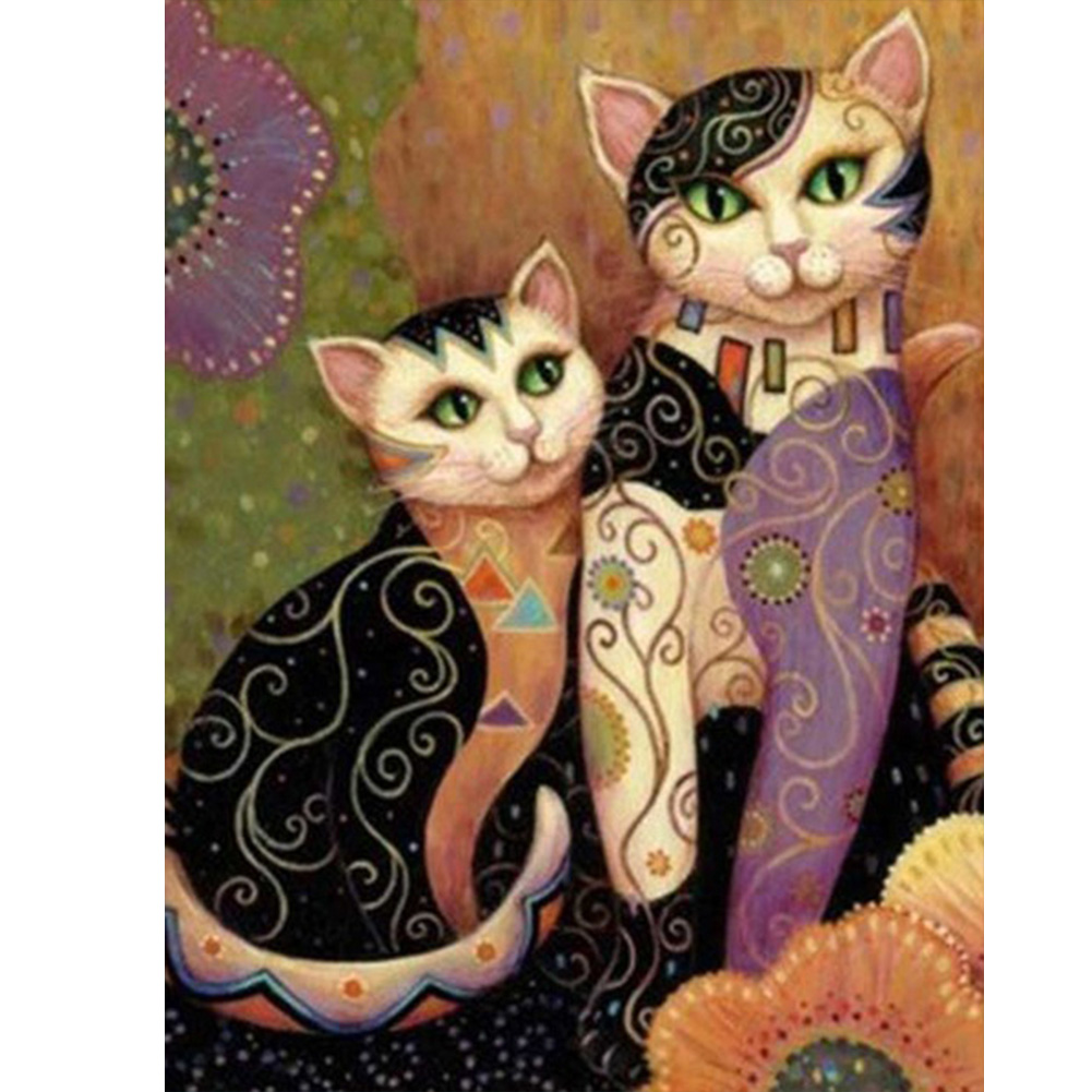 

Pattern Cat - Round Drill Diamond Painting - 30*40CM, 501 Original
