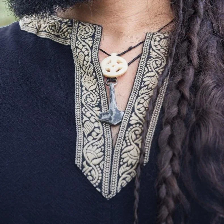 Men's Viking Embroidered Robe Top-inspireuse