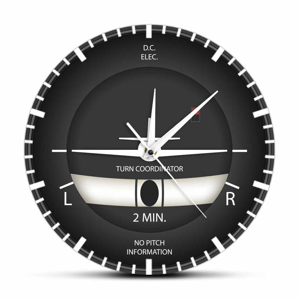 

Turn Coordinator Aircraft Flight - Frameless Acrylic Wall Clock, 501 Original