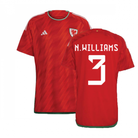 Maillot Wales Neco Williams 3 Domicile Coupe du monde 2022