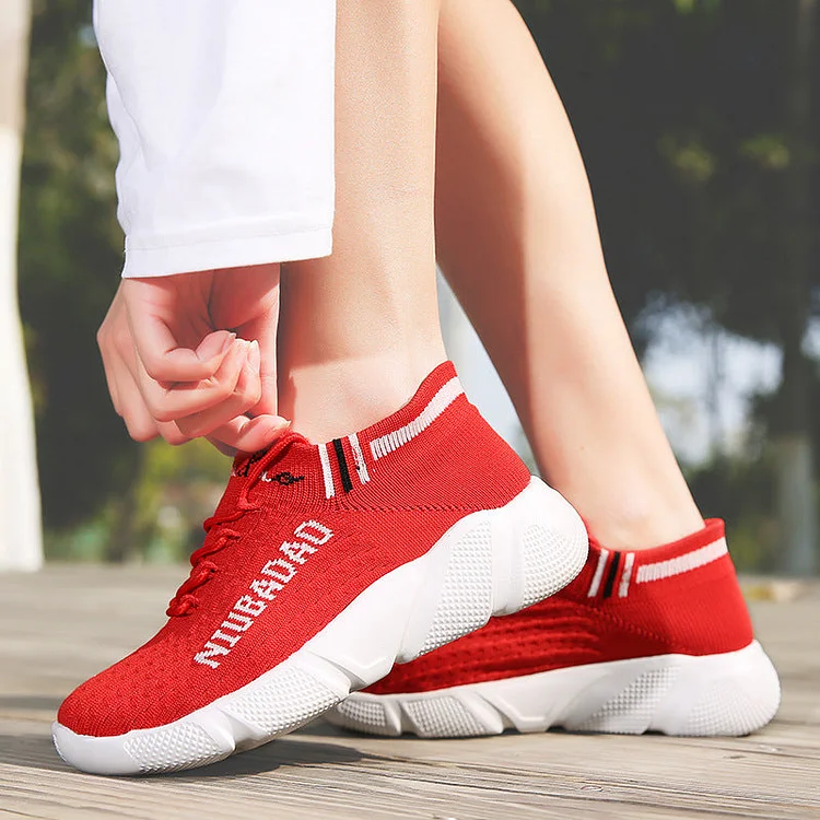 Fashion Comfortable Walking Shoes  Memory Foam Lightweight Sports Shoes  Slip On sock Sneakers QueenFunky