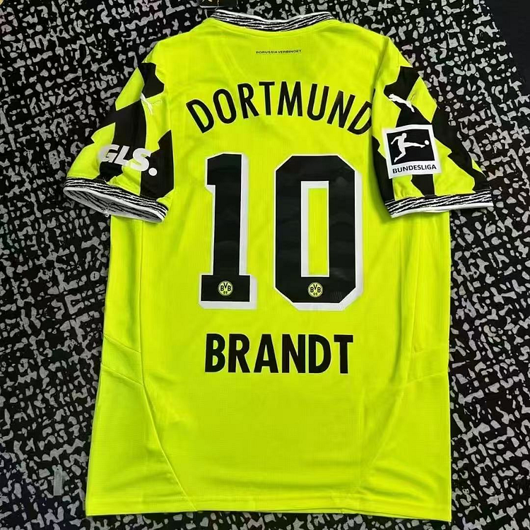2024-2025 Dortmund Special Edition BRANDT No.10 Football Shirt (With Bundesliga armband)