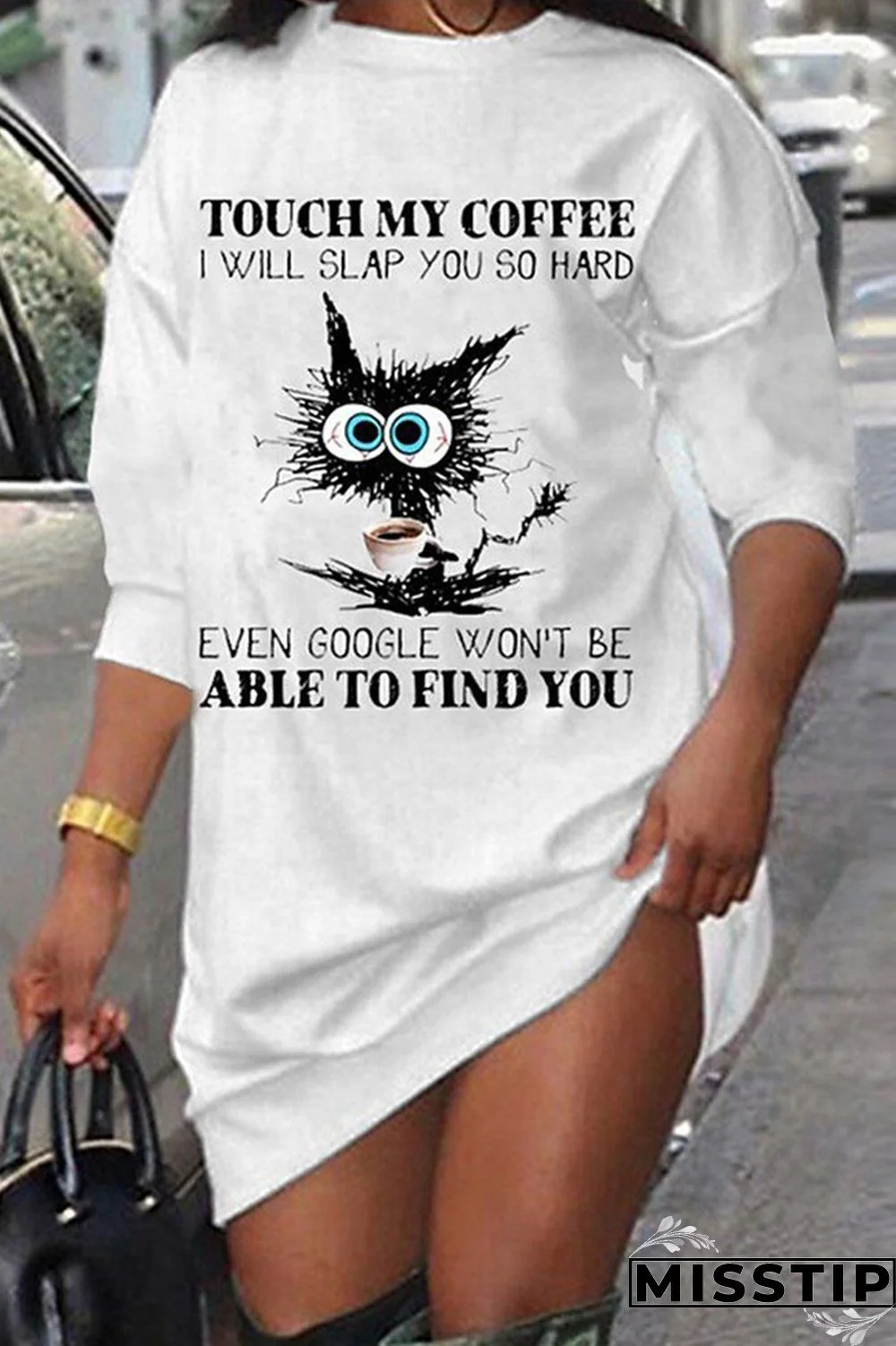 Purple Fashion Casual Print Basic O Neck Long Sleeve Plus Size Dresses