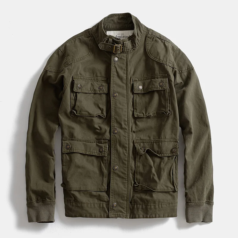 Camouflage Utility Multi-pocket Military Cotton Jacket