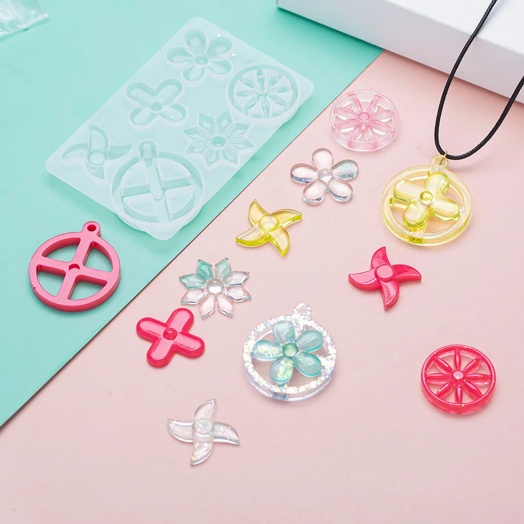 Rotating Pendant Resin Mold with Material Package