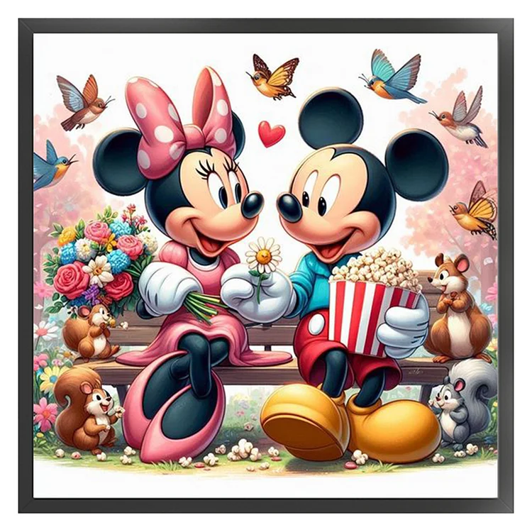 Huacan Brand】Disney Mickey And Minnie Dating In The Park