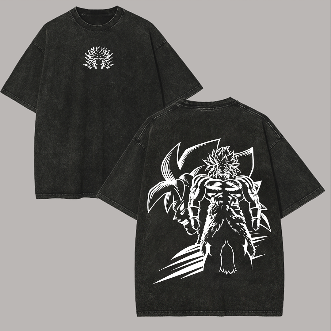 Dragon Ball Broly Printed Unisex Washed T-Shirt