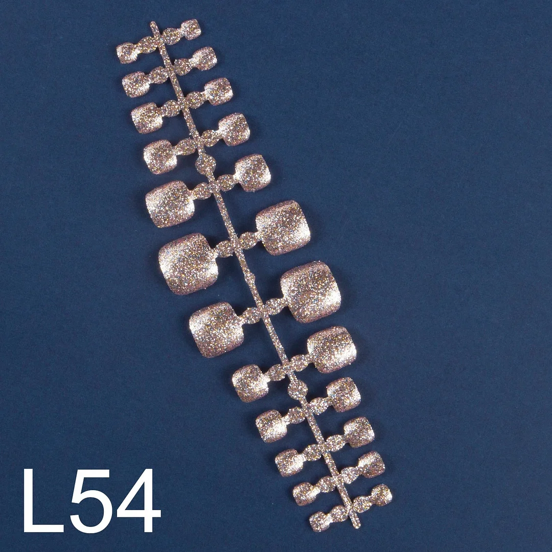 120pcs 5 Row/Pack Glitter False Toenail Tips Fake Toe Nail Art Tip Bling Press on Toe Nails Full Cover Nail For Toes-Nail Inspo