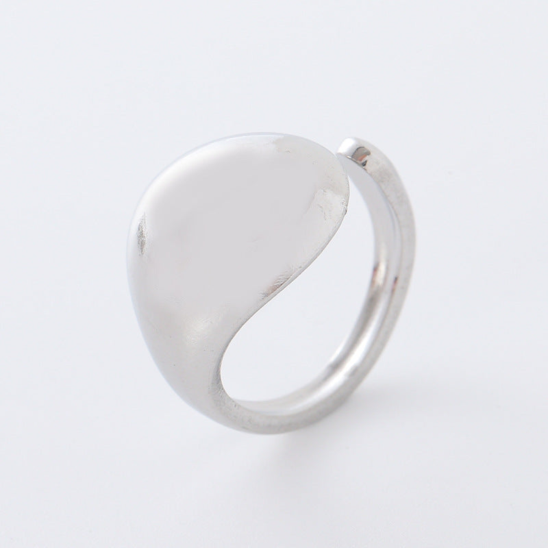 Retro Vintage Women Geometric Geometric Stainless Steel Electroplating Rings