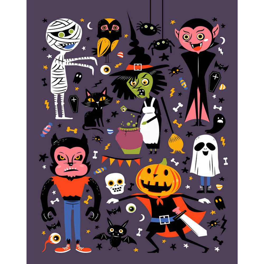 

40*50CM - Paint By Numbers - Halloween, 501 Original