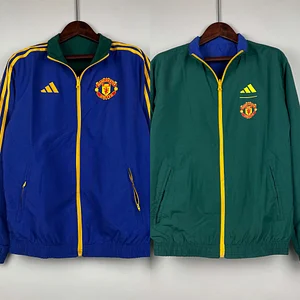 2023/2024 Manchester United Reversible Windbreaker（Blue-Green）Soccer Jersey 1:1 Thai Quality