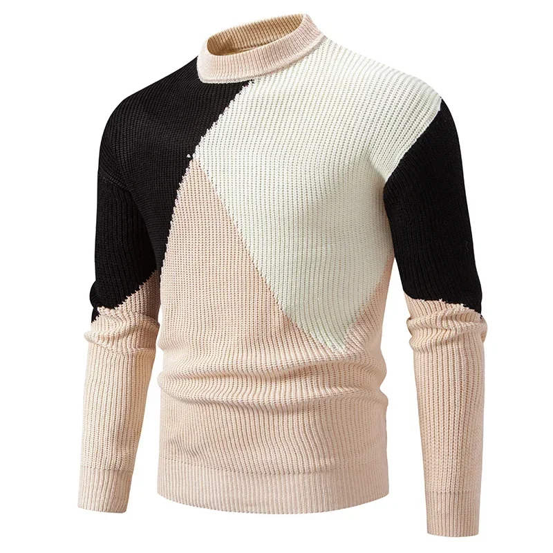 Klilasyofee Multicolor Knit Sweater – Warm and Stylish Men’s Autumn Winter Tops  