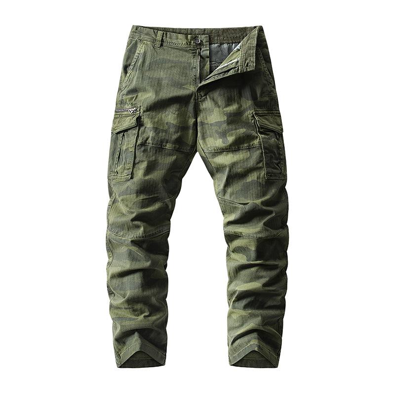 Men's Casual Outdoor Washed Camouflage Multi-pocket Cargo Pants