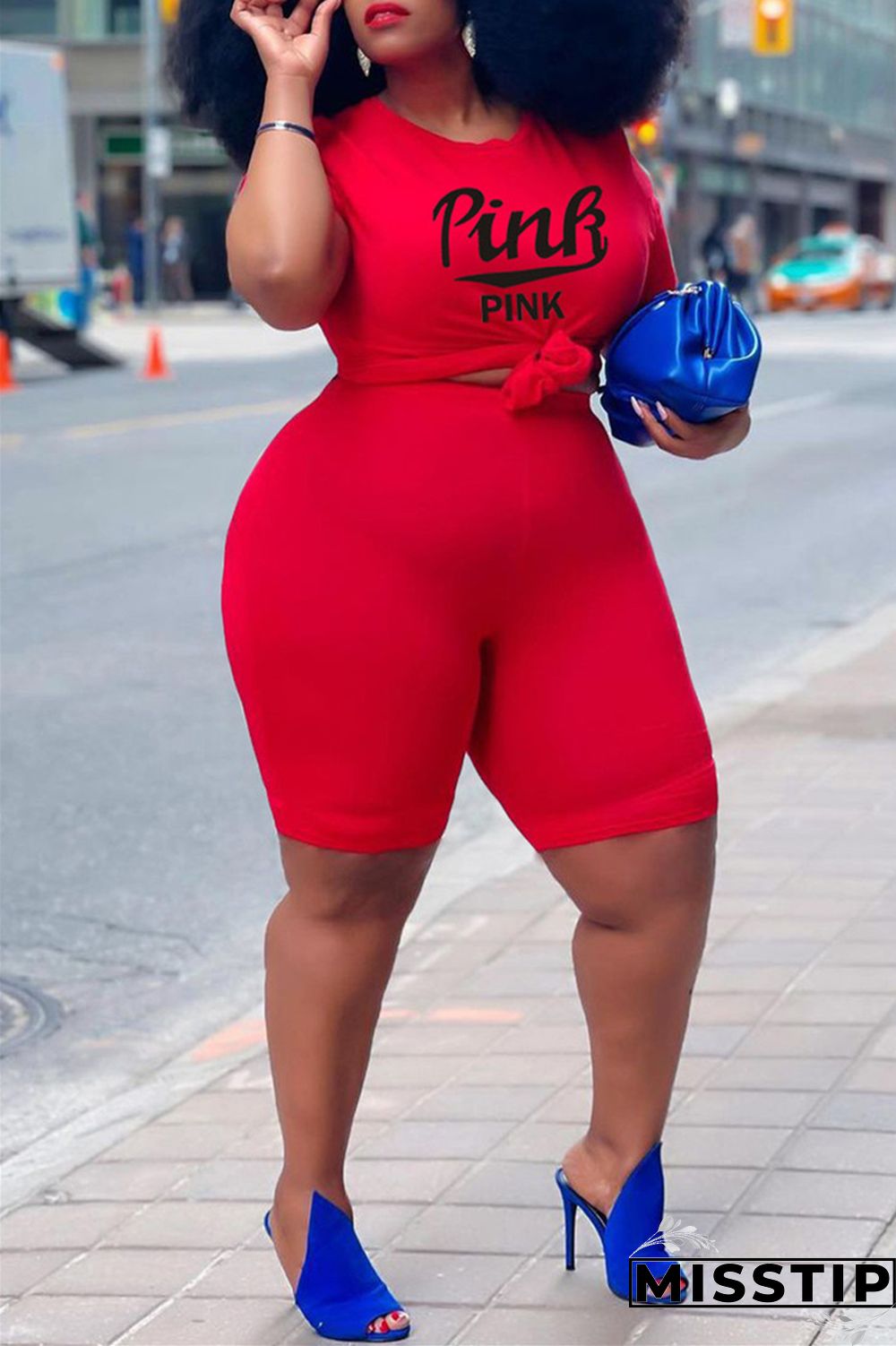 Grey Fashion Casual Letter Print Basic O Neck Plus Size Two Pieces