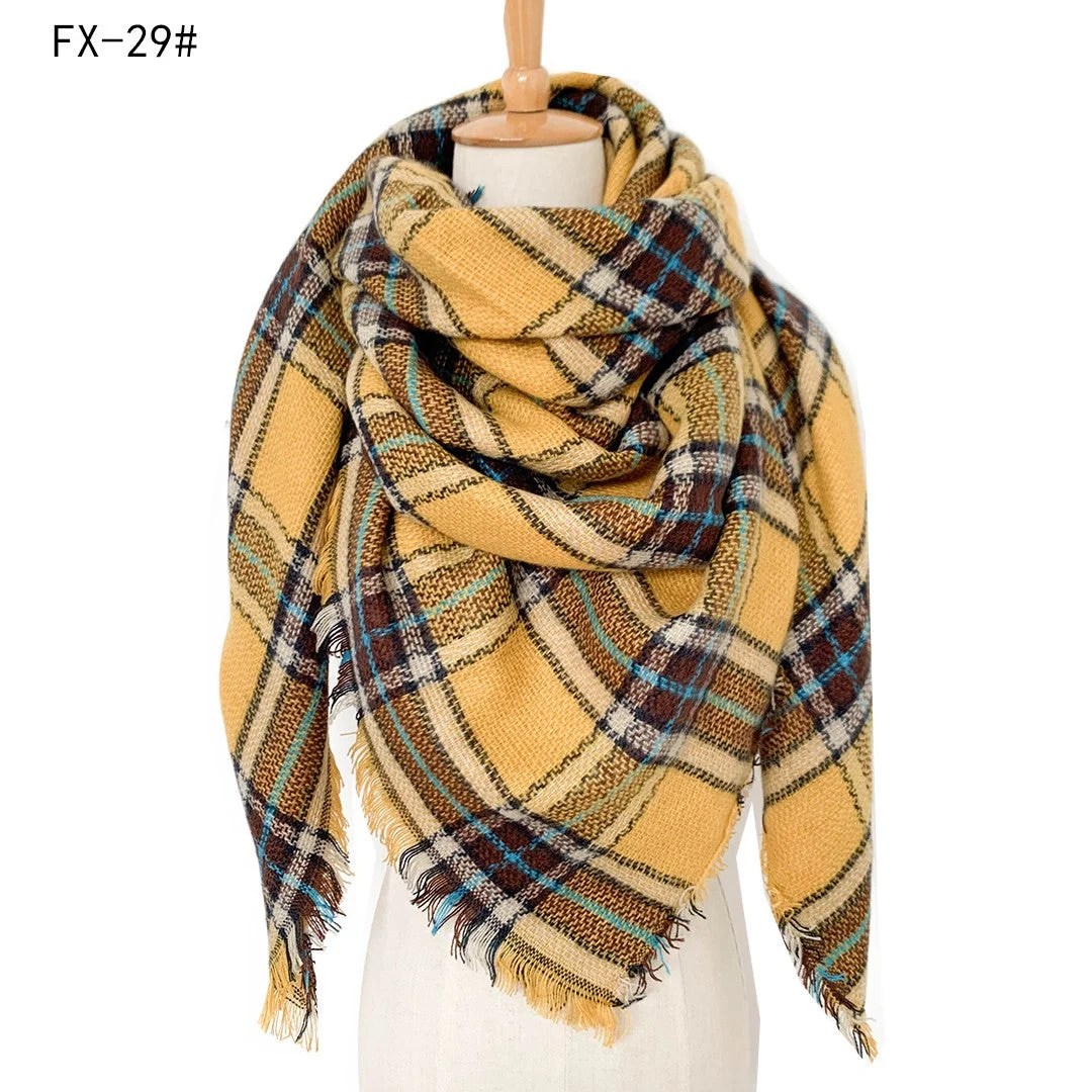 Plaid Pashmina Scarf Winter Scarf For Women
