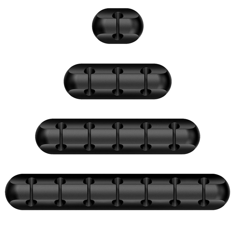 

Silicone USB Cable Organizer Wire Winder Desktop Tidy Management Cord Clips, 7 hole, 501 Original