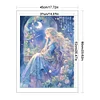 Anime Girl Under Moon-11CT Stamped Cross Stitch 45*60cm/17.72*23.62in(Big Size)