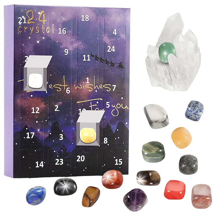 Advent Calendar Best Presents Calendar Minerals Kit for Boys Girl (Purple Ore) gbfke