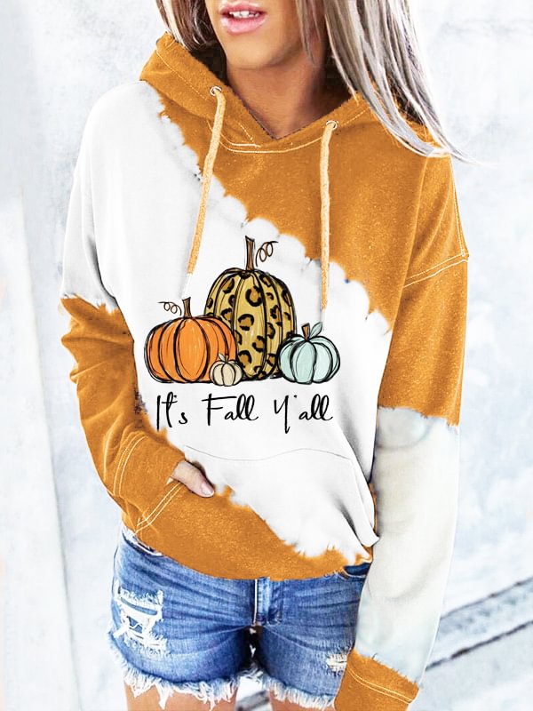 Pumpkin Sublimation Its Fall Yall Hoodie