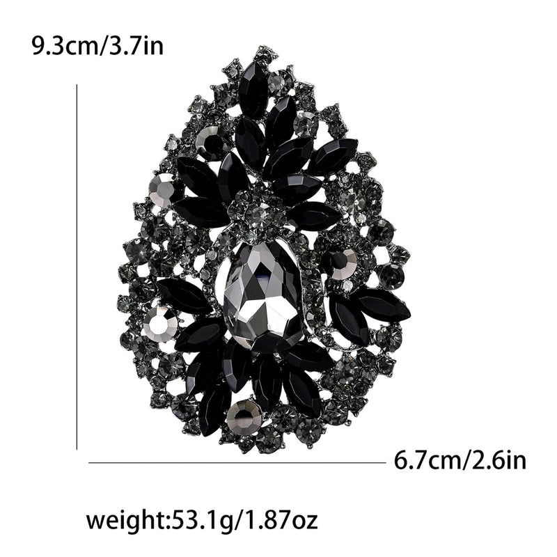Retro Pin Water Droplets Alloy Inlay Artificial Rhinestones Women’s Brooches