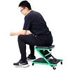 AVGVLIJ 2-in-1 Mechanic Creeper and Stool, 36" Z Creeper Seat, 300 lbs Capacity, Low Profile Design with 6 Smooth-Rolling Wheels, Garage Tool for Mechanics (Green)