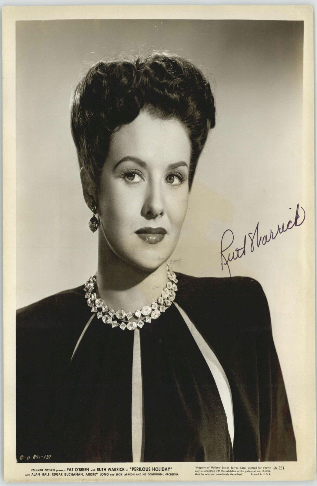 RUTH WARRICK ACTRESS ALL MY CCHILDREN (DECEASED) SIGNED 8X10 JSA COA #P41762