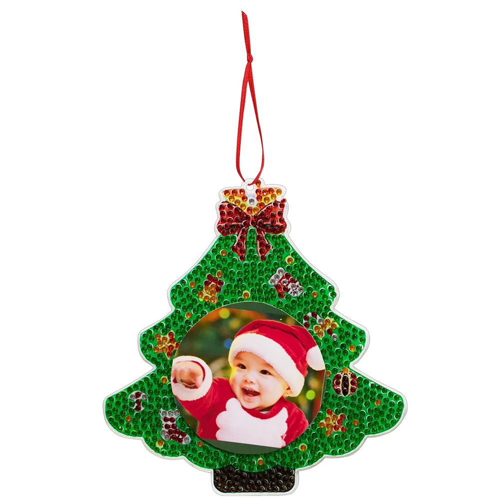 4pcs Photo Frame Christmas Photo Frame Hanging Diamond Painting