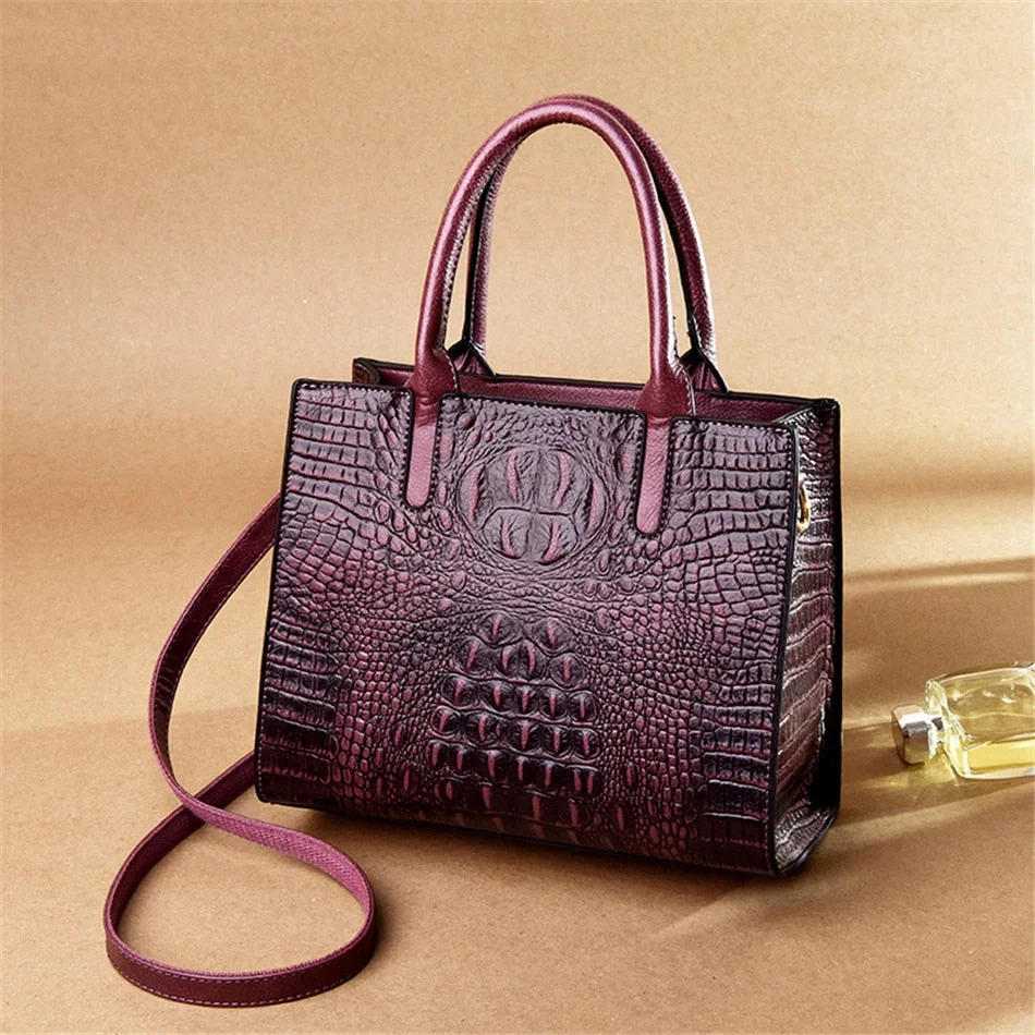 Genuine Luxury Brand Handbags Women Bags Designer Handbags High Quality Alligator Prints Shoulder Messenger Tote Bags for Women