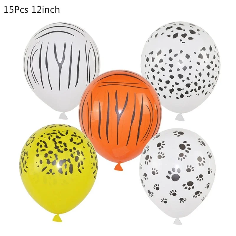 Jungle Party Animal Foil Balloons Zoo Animal Jungle Theme Birthday Party Decoration Kids Birthday Balloons Safari Party Decor