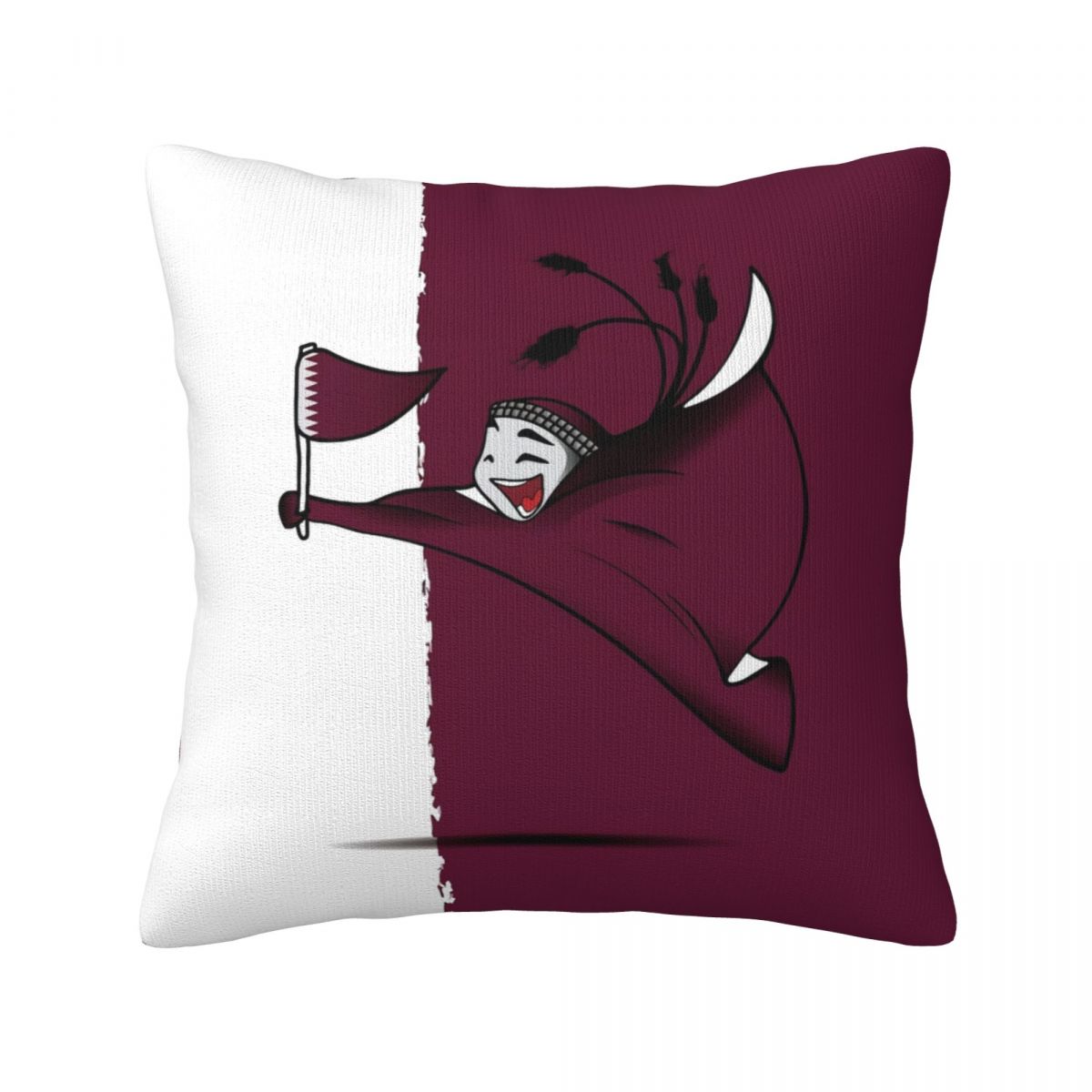 Qatar World Cup 2022 Mascot Short Plush Cushion for Home Decor
