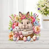 (US Only)2D Flat Print Easter Rabbit DIY Table Top Diamond Painting Ornament Kits