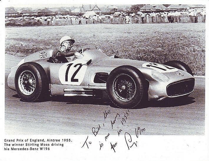 STIRLING MOSS Signed Photo Poster paintinggraph FORMULA 1 One Star / F1 World Champion preprint