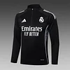 Joyfball 2025/2026 Real Madrid Half-Pull Training Suit Black Football Shirt 1:1 Thai Quality