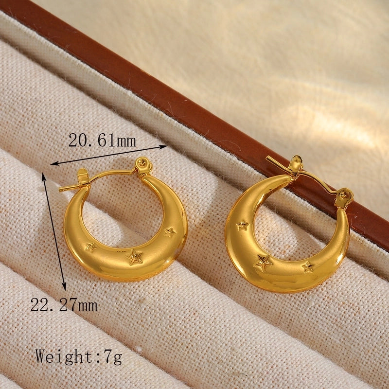 1 Pair Basic Minimalist Irregular Geometric Plating 304 Stainless Steel 18K Gold Plated Earrings